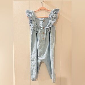 Quincy Mae Sky Blue Ruffled Jumpsuit